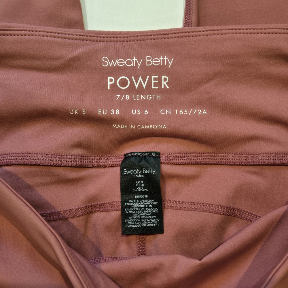 NWOT- Sweaty Betty Power 7/8 High-Waist Dahlia Pink Leggings Women's Size 6 - Picture 11 of 11